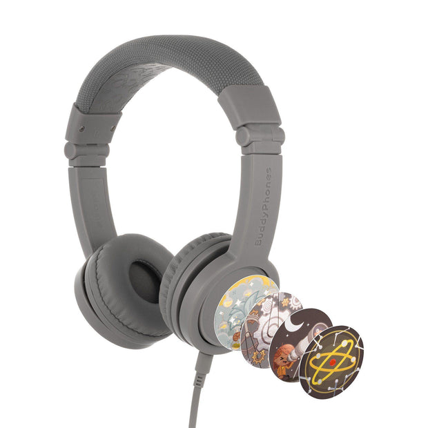Grey BuddyPhones Explore+ Wired Kids Headphones